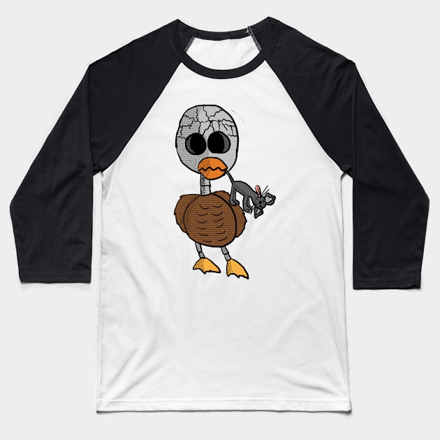 Zombie Owl Baseball T-Shirt by Eric03091978